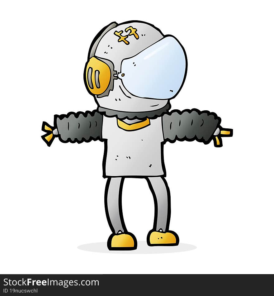 cartoon astronaut