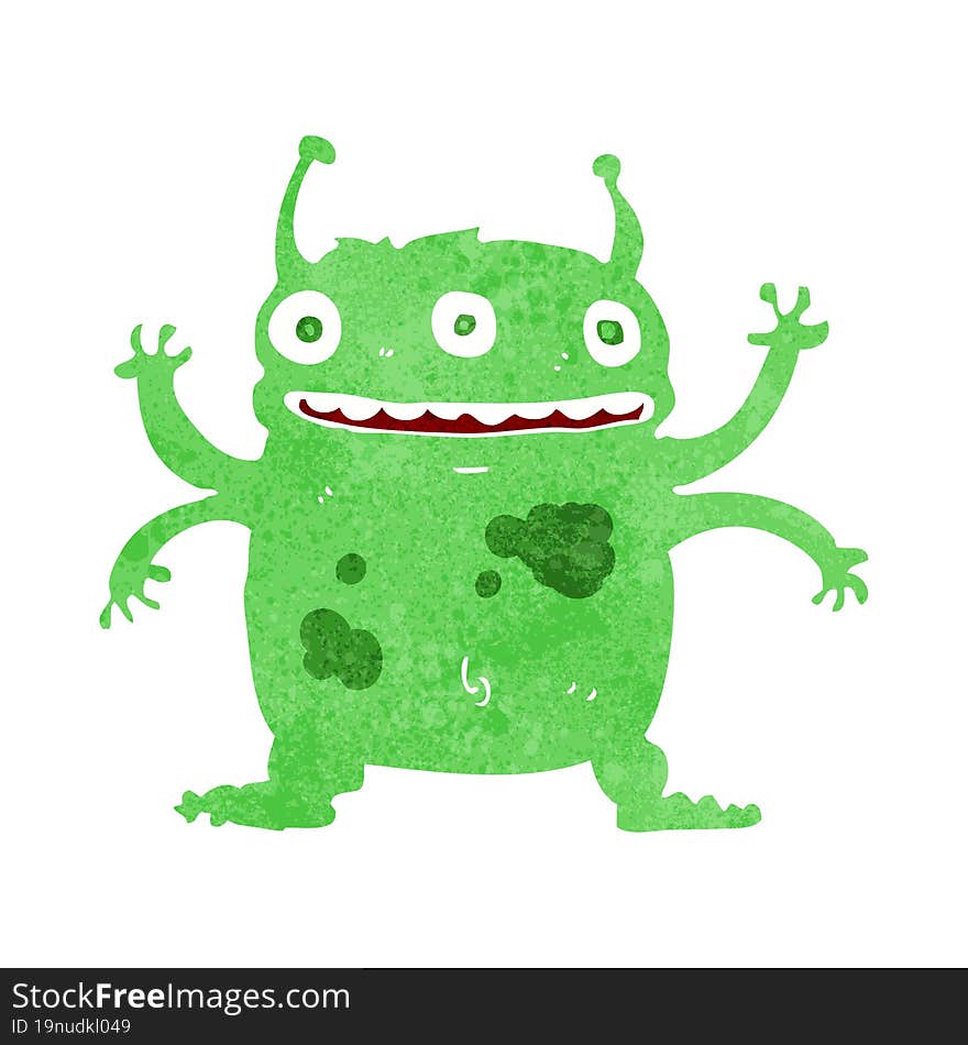 cartoon alien monster