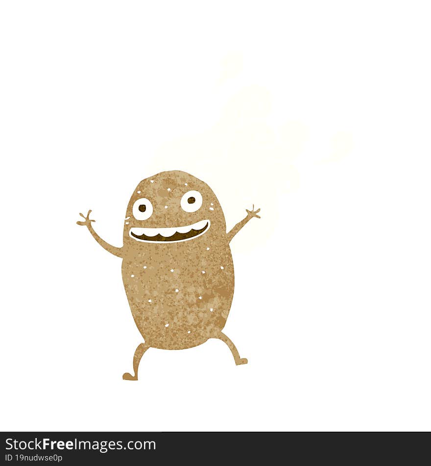 cartoon happy potato