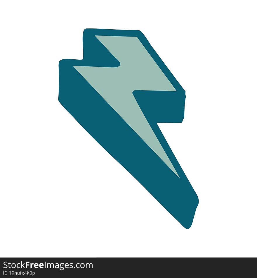 tattoo style icon of lightning  bolt