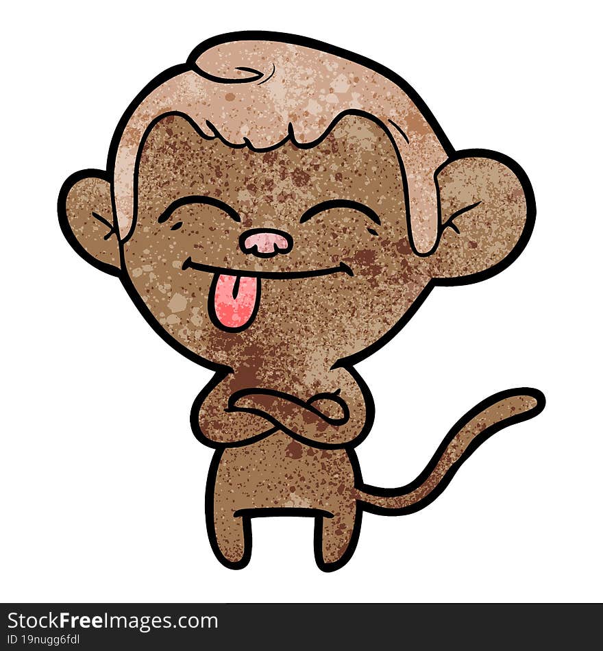 funny cartoon monkey. funny cartoon monkey