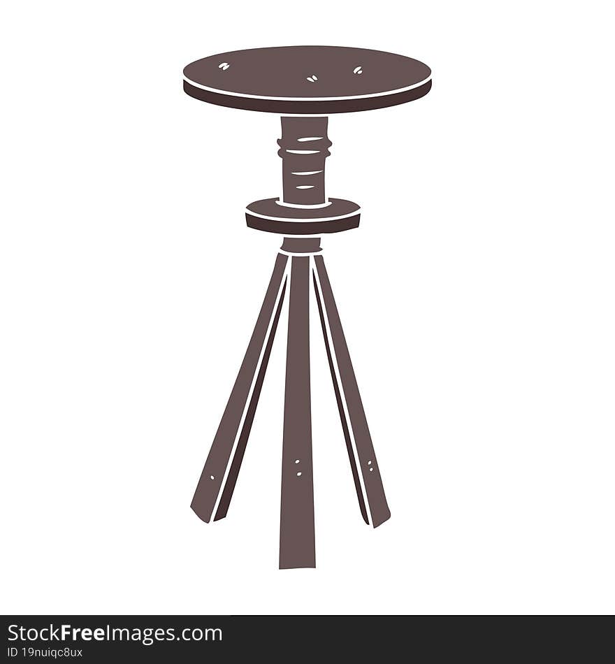 flat color style cartoon stool