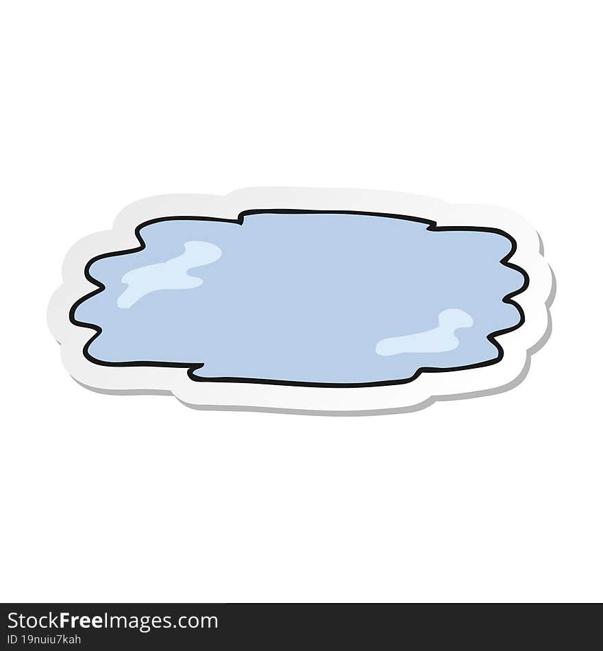 sticker of a cartoon puddle