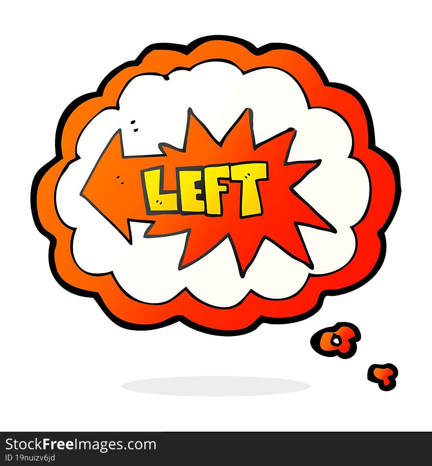 thought bubble cartoon left symbol