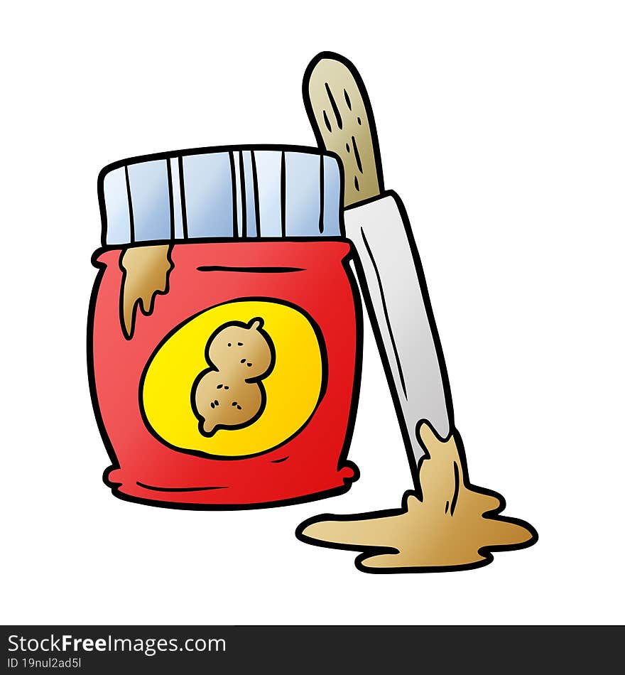 cartoon jar of peanut butter. cartoon jar of peanut butter