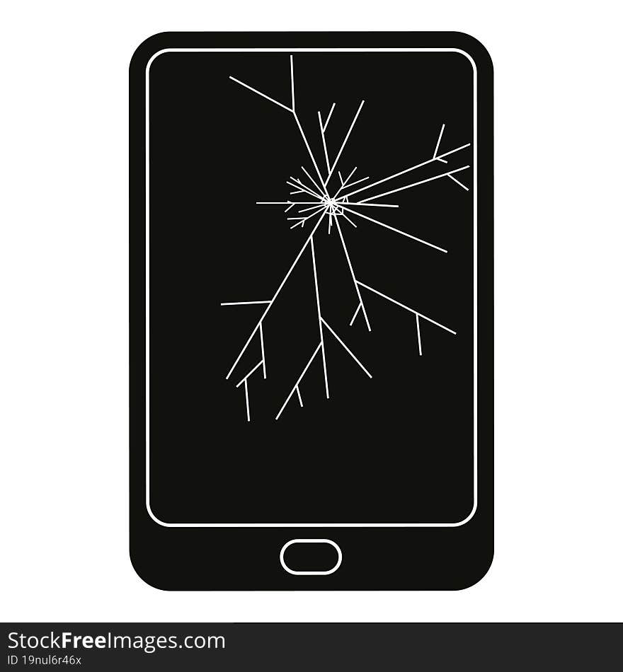 Broken Electronic Tablet Vector Icon