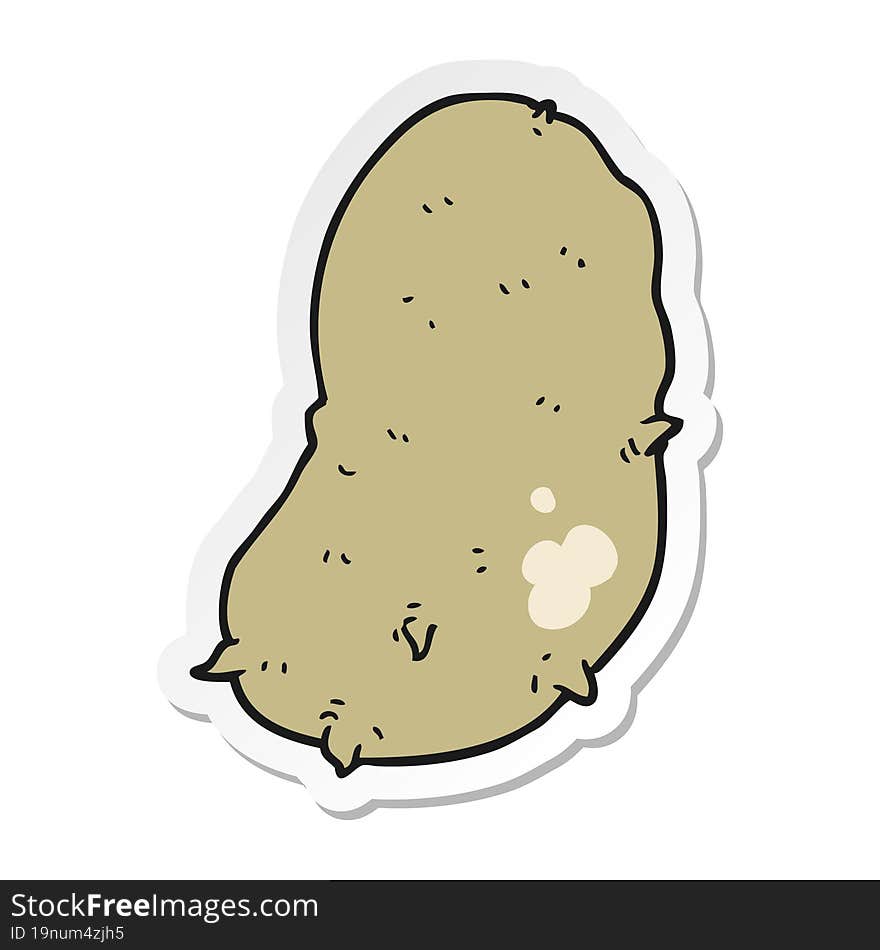 sticker of a cartoon potato