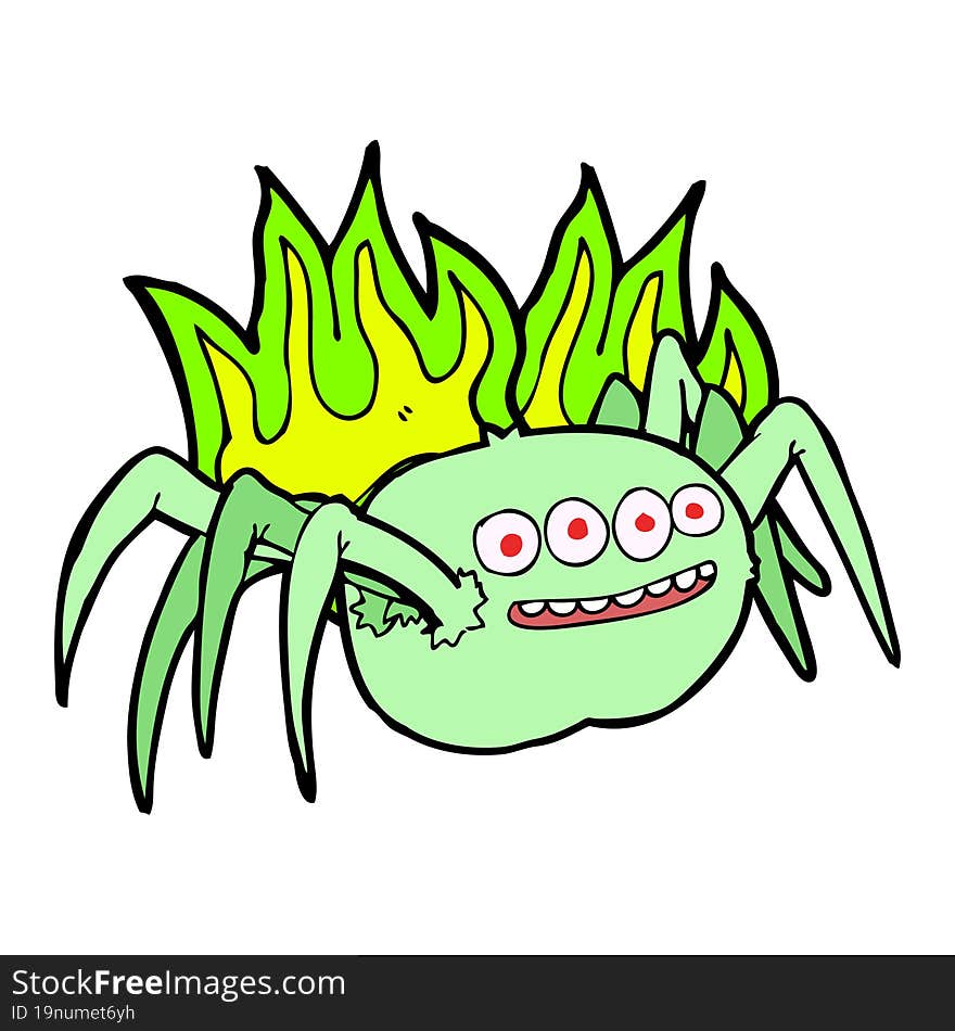 Cartoon Spooky Spider