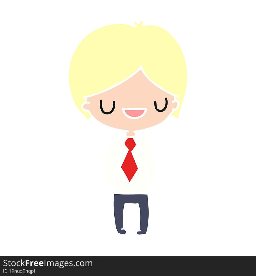 cartoon illustration of a kawaii cute boy. cartoon illustration of a kawaii cute boy