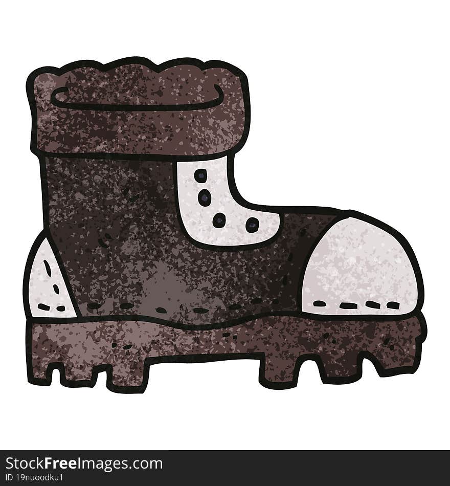 cartoon doodle work boot