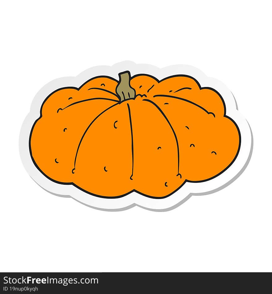 sticker of a cartoon squash