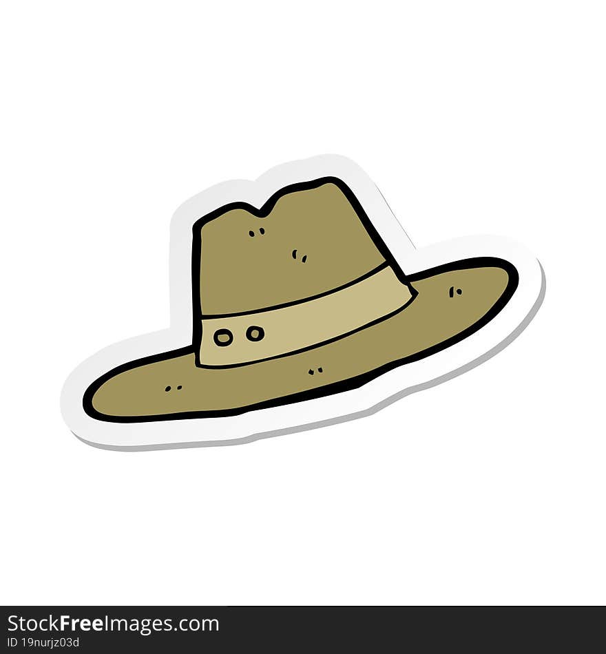 Sticker Of A Cartoon Hat