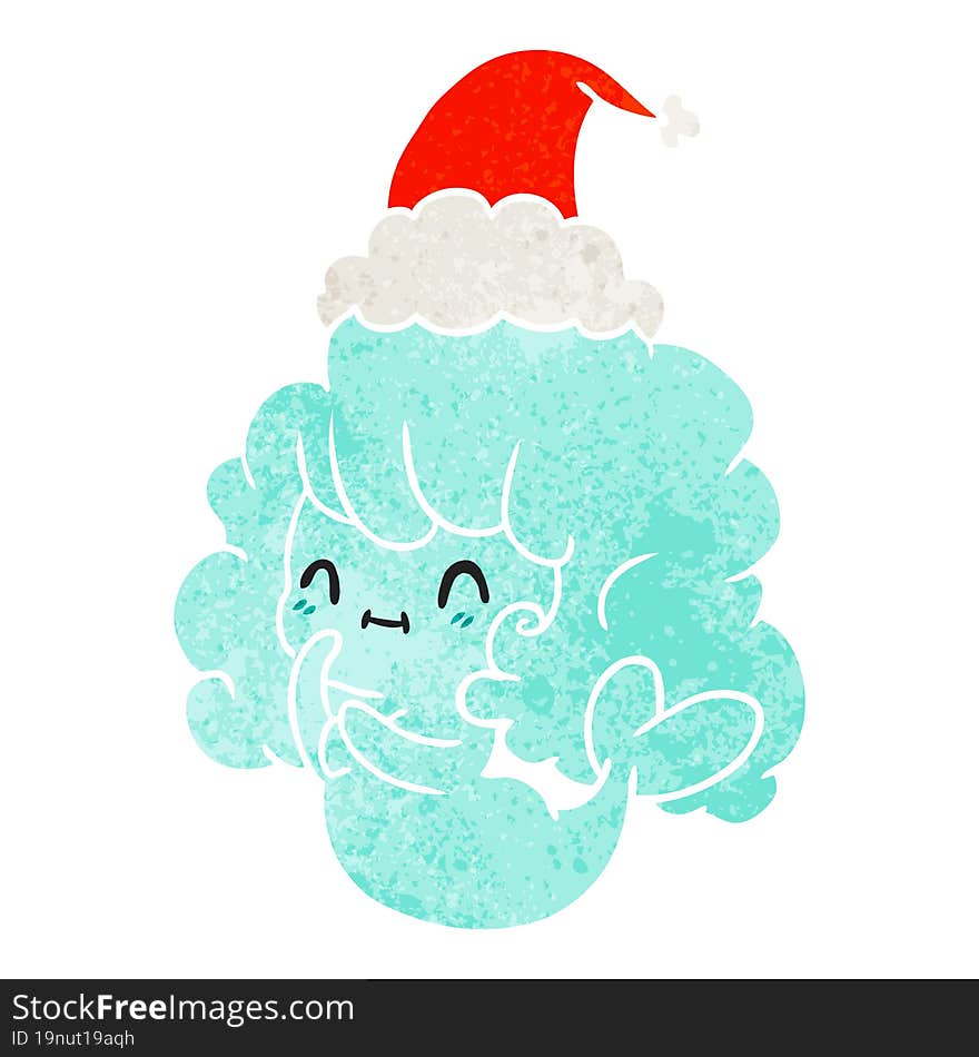 Christmas Retro Cartoon Of Kawaii Ghost