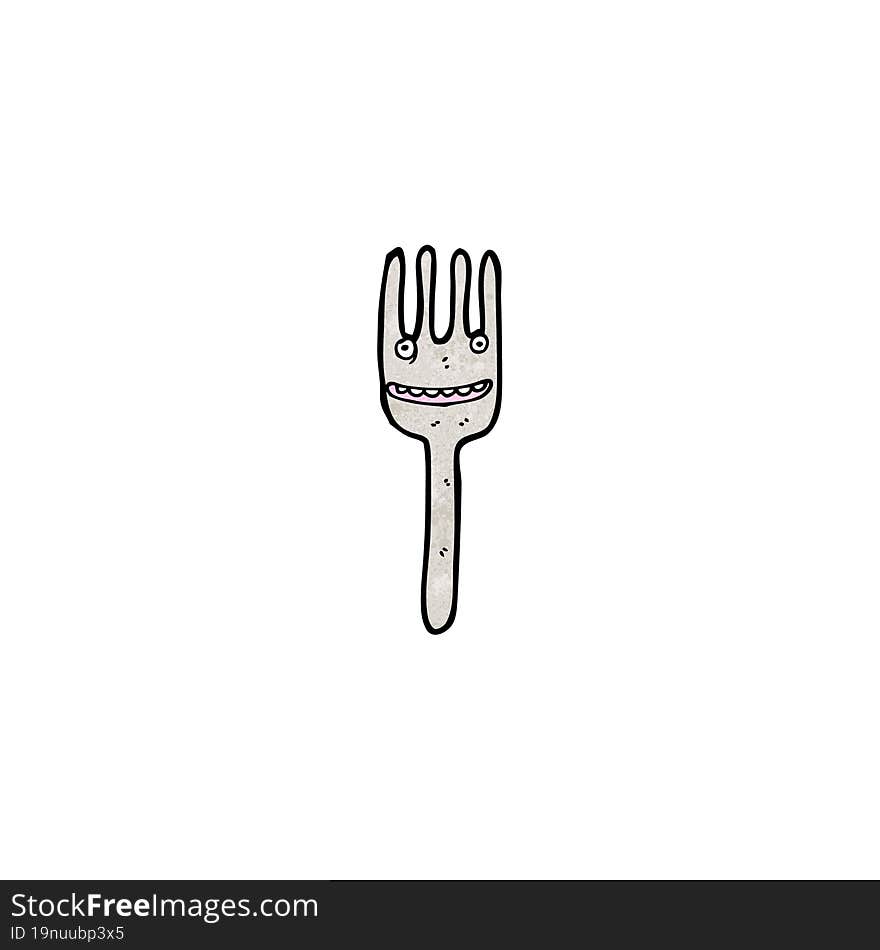 Fork Cartoon Character