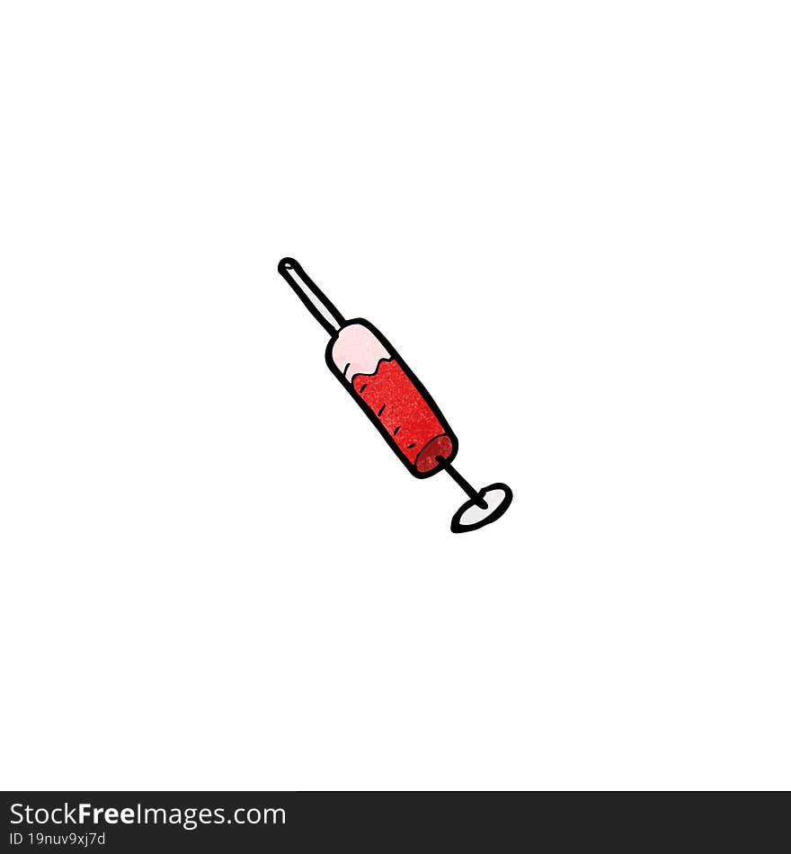 cartoon blood in syringe