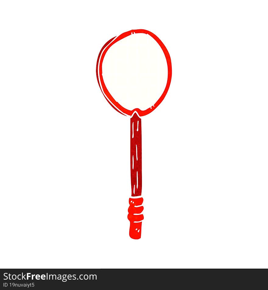 Cartoon Old Tennis Racket