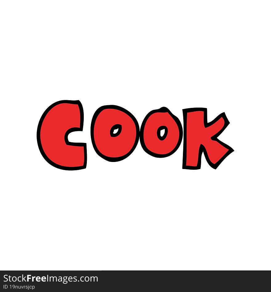 cartoon word cook