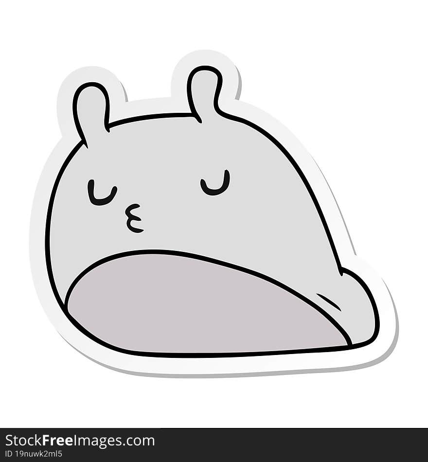 Sticker Cartoon Kawaii Fat Cute Slug