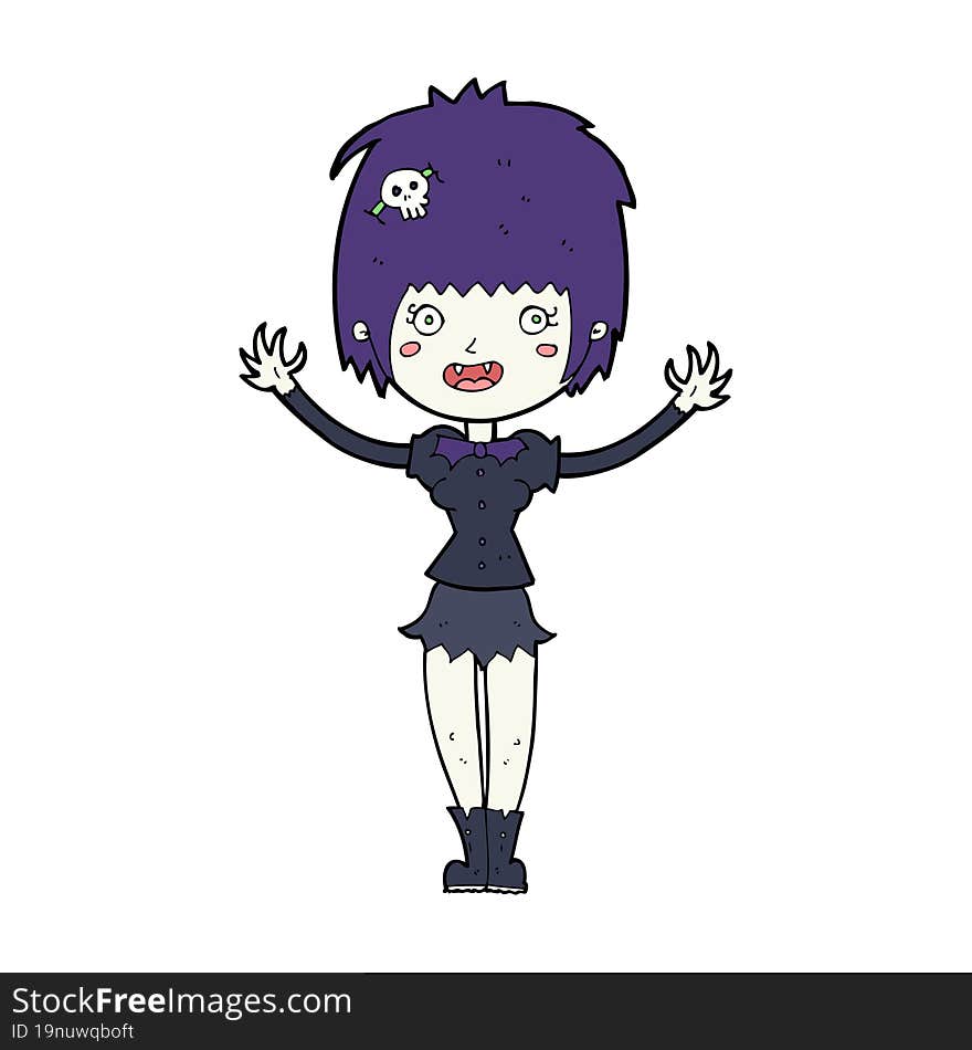 Cartoon Vampire Girl