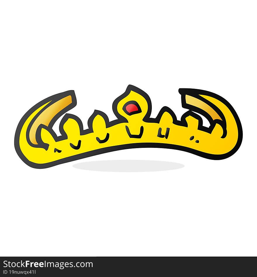 freehand drawn cartoon tiara