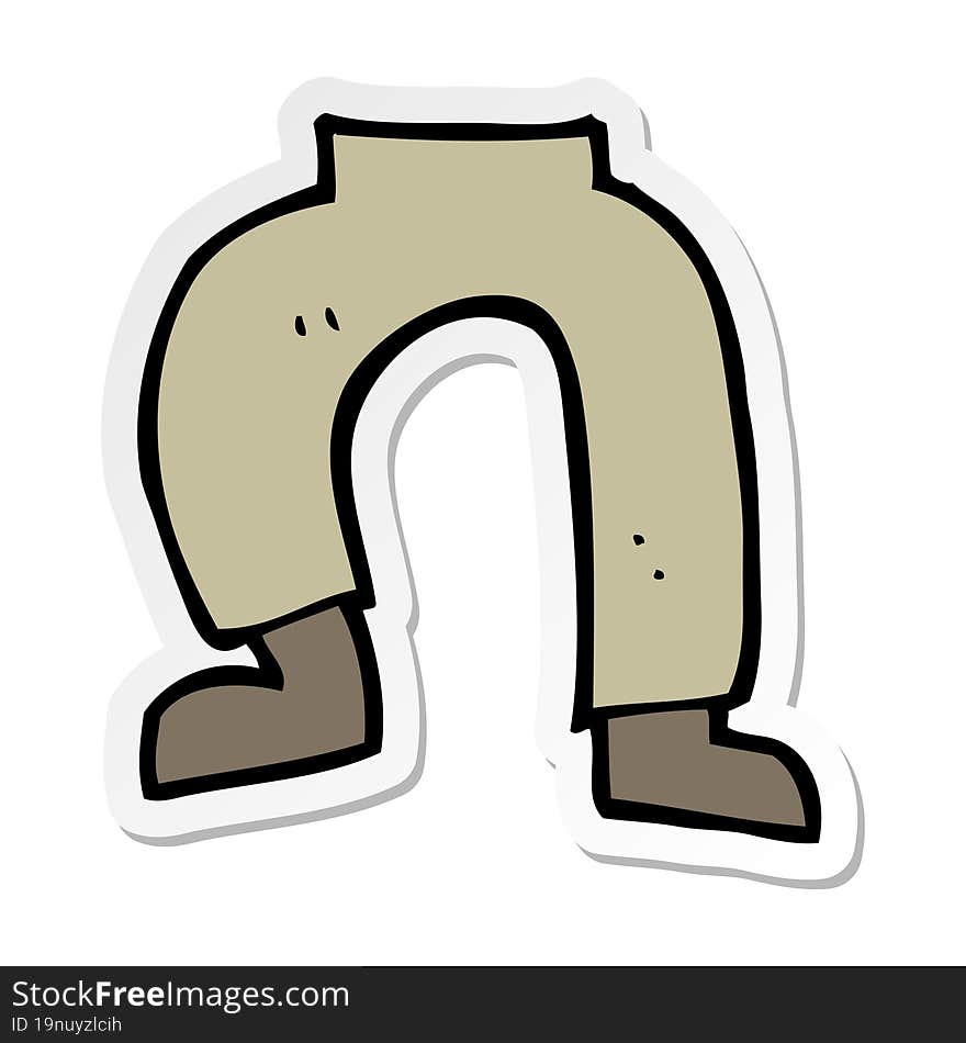 sticker of a cartoon legs