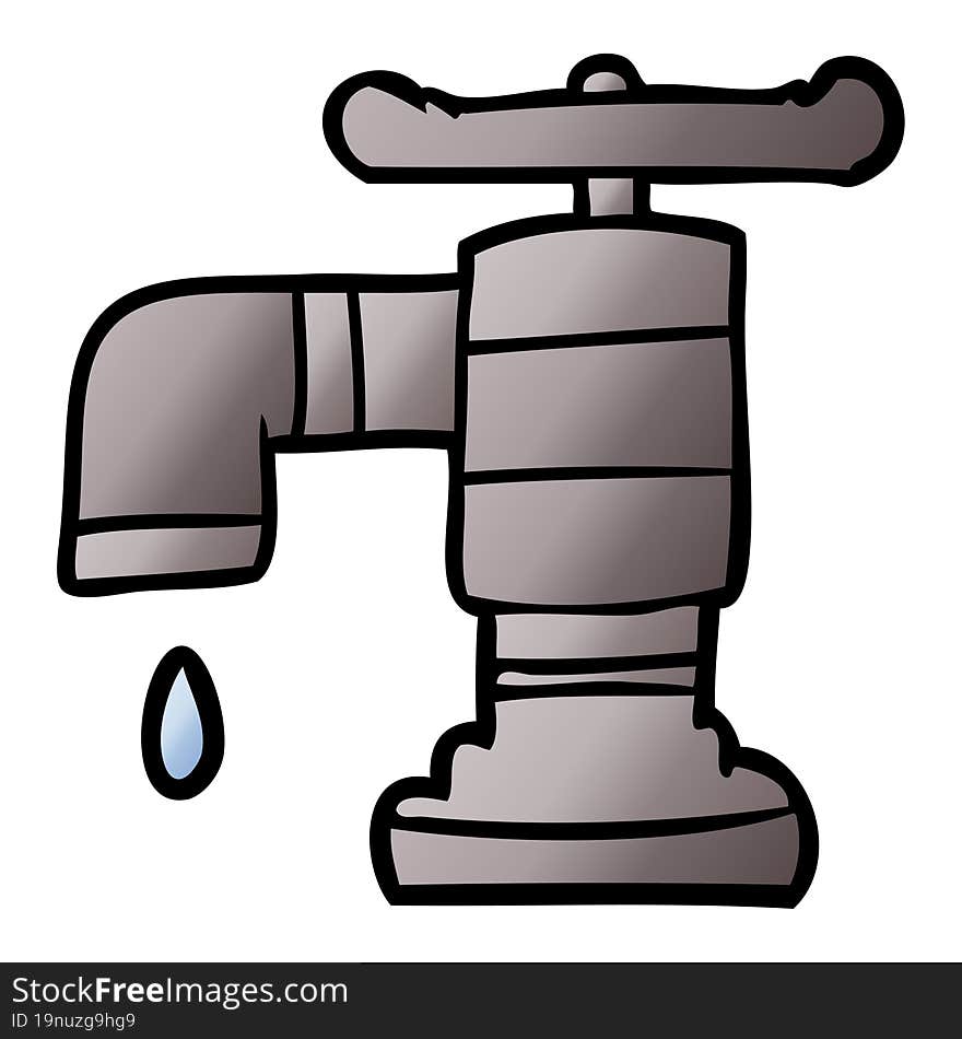 cartoon dripping faucet. cartoon dripping faucet