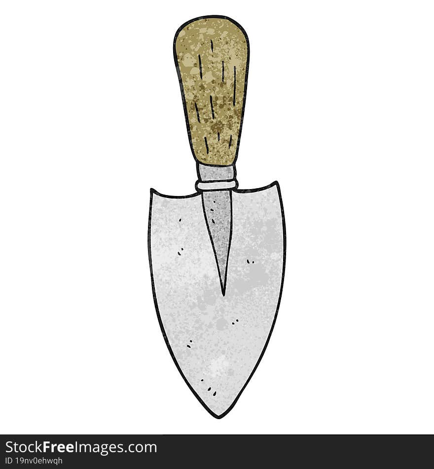 textured cartoon garden trowel