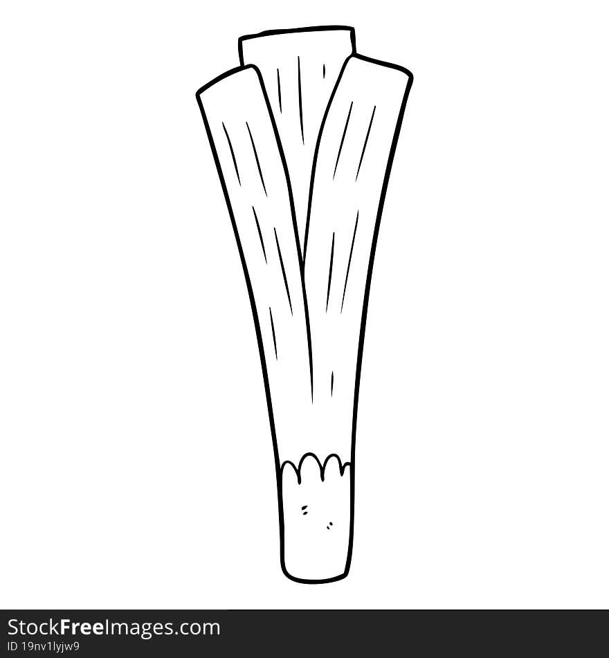 line drawing of a organic leek. line drawing of a organic leek