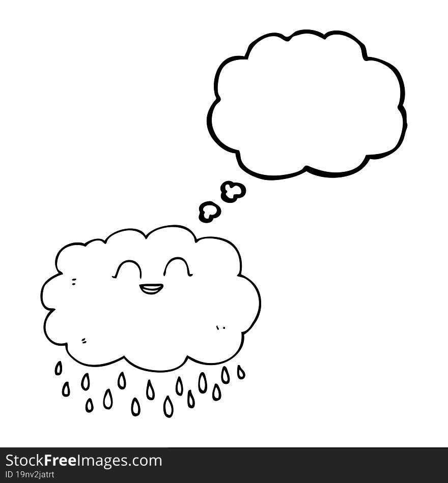 thought bubble cartoon raincloud