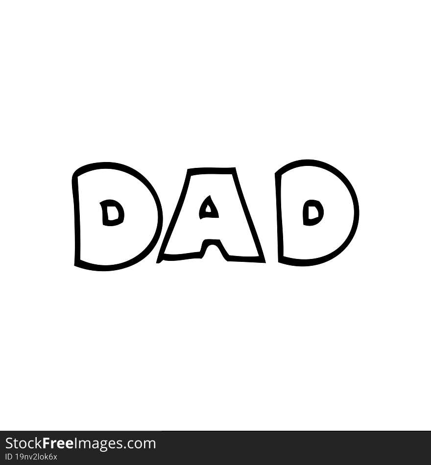 cartoon word dad