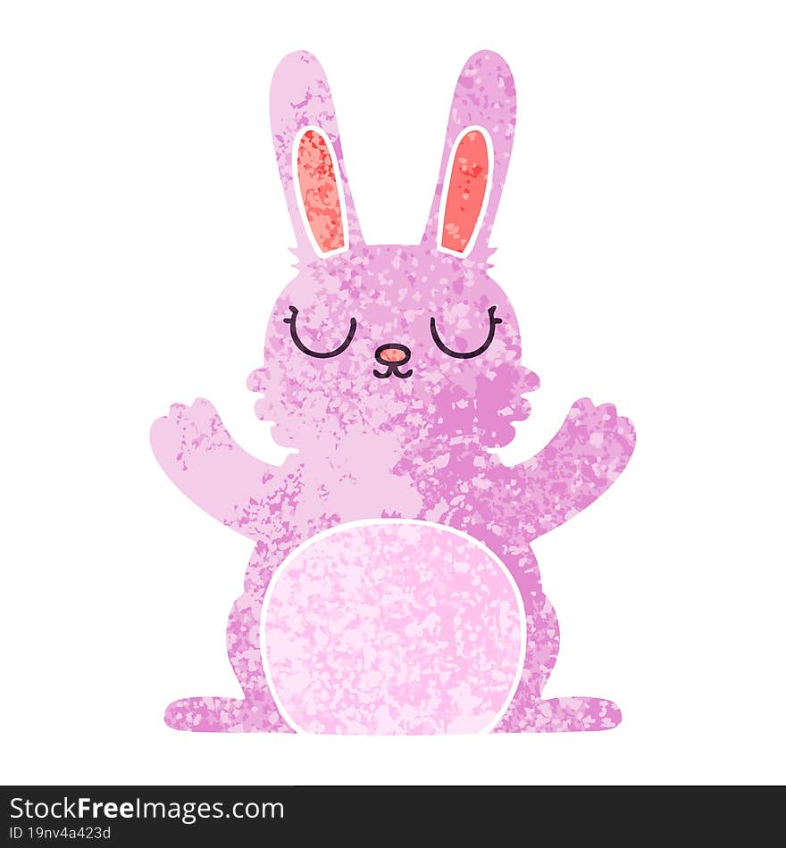 Quirky Retro Illustration Style Cartoon Rabbit