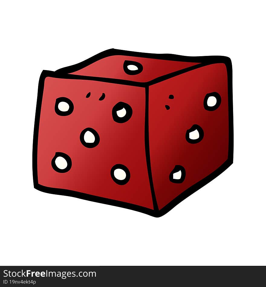 Cartoon Doodle Red Dice