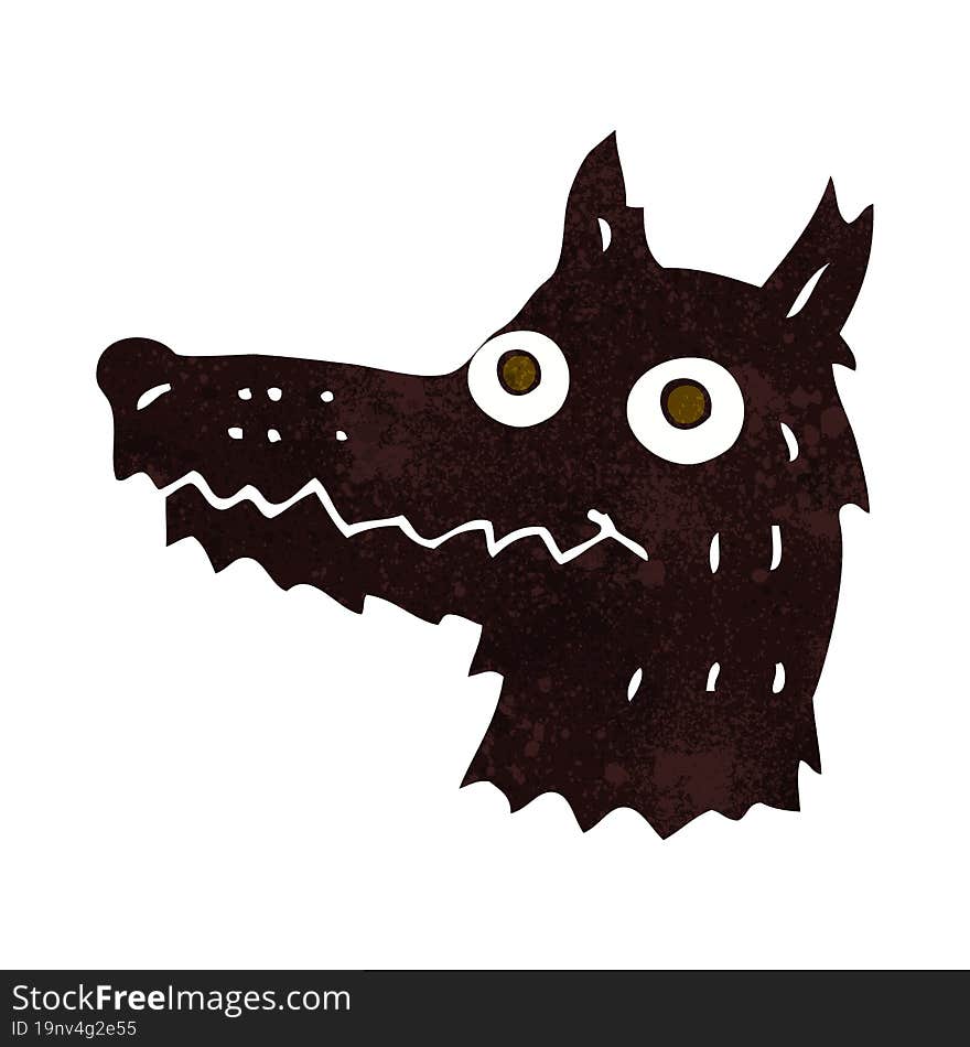 Cartoon Wolf Head