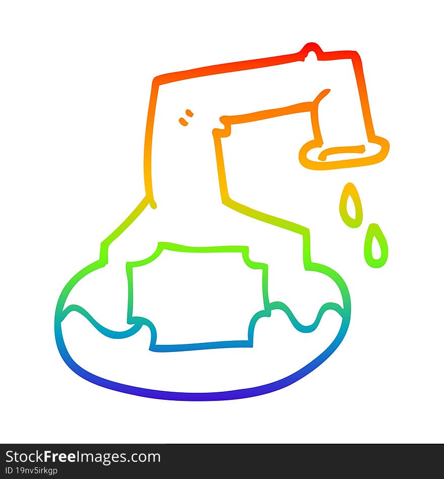 rainbow gradient line drawing cartoon science experiment