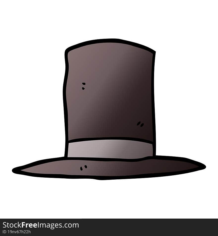 Cartoon Doodle Top Hat