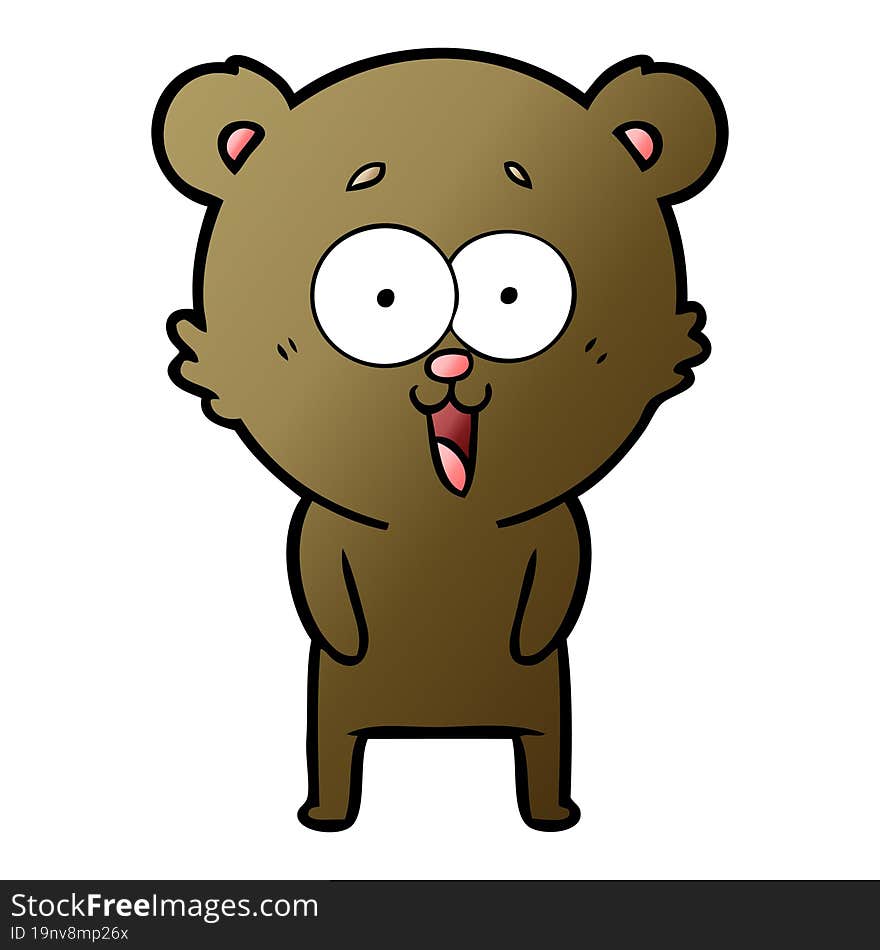 laughing teddy  bear cartoon. laughing teddy  bear cartoon