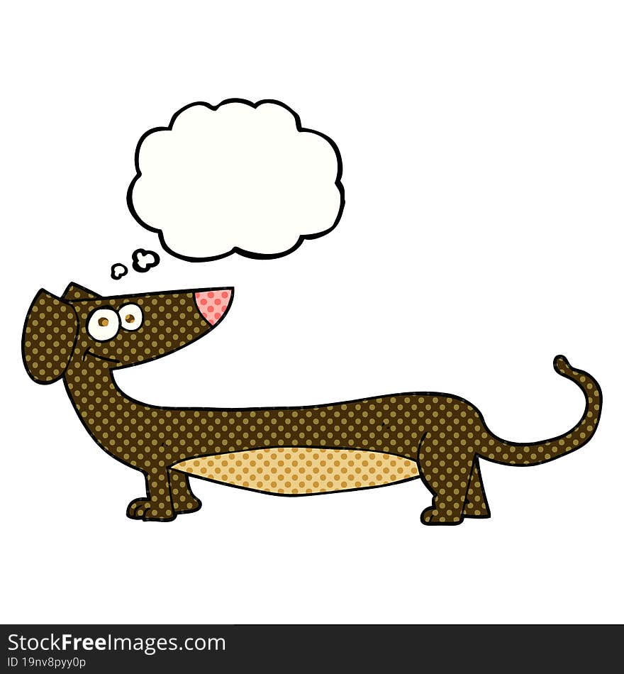 thought bubble cartoon dachshund