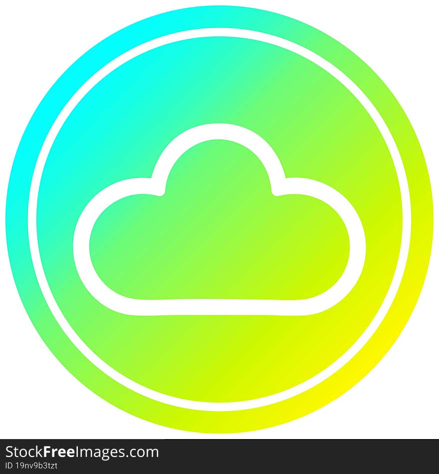 weather cloud circular in cold gradient spectrum