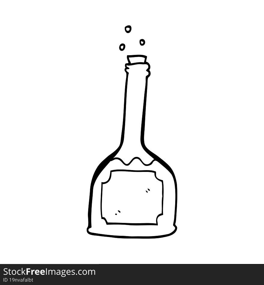 Line Drawing Cartoon Magic Potion