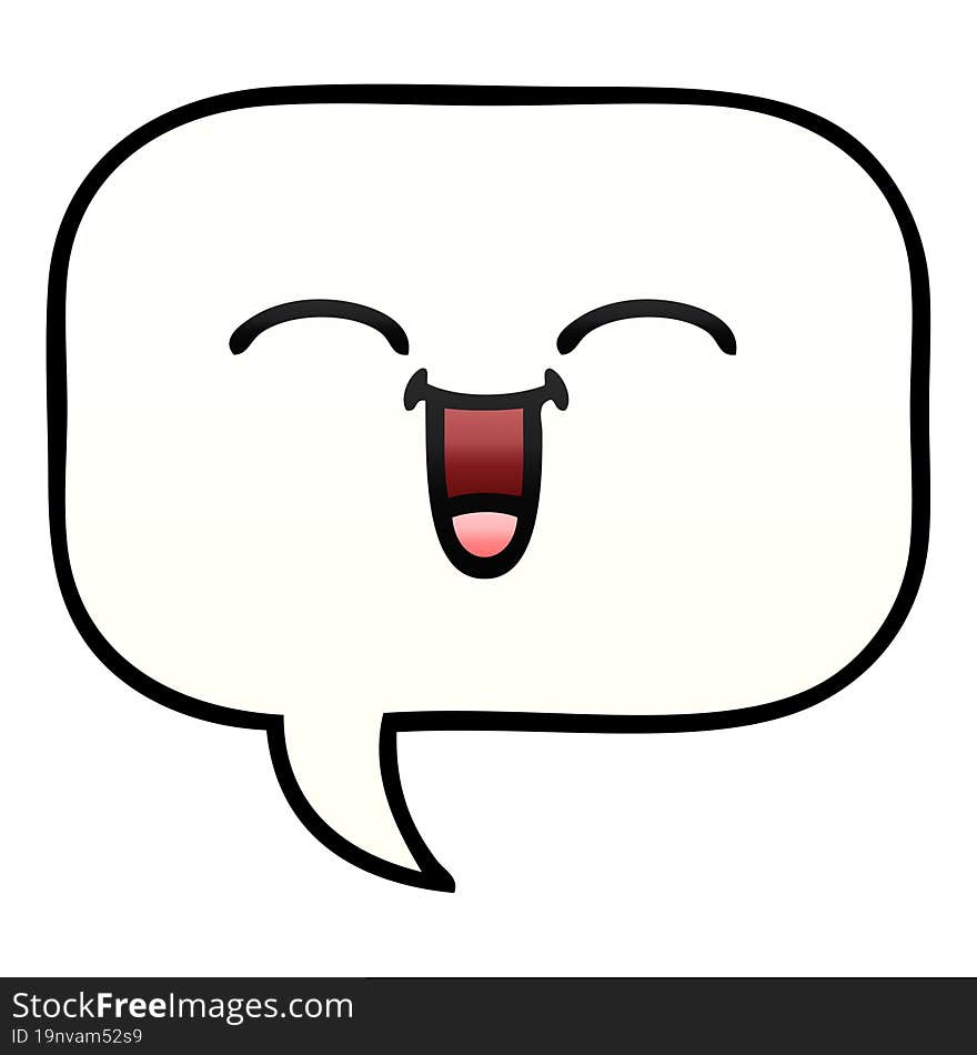 Gradient Shaded Cartoon Speech Bubble