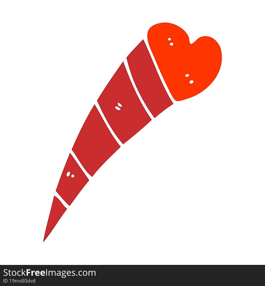 cartoon doodle shooting heart decorative element