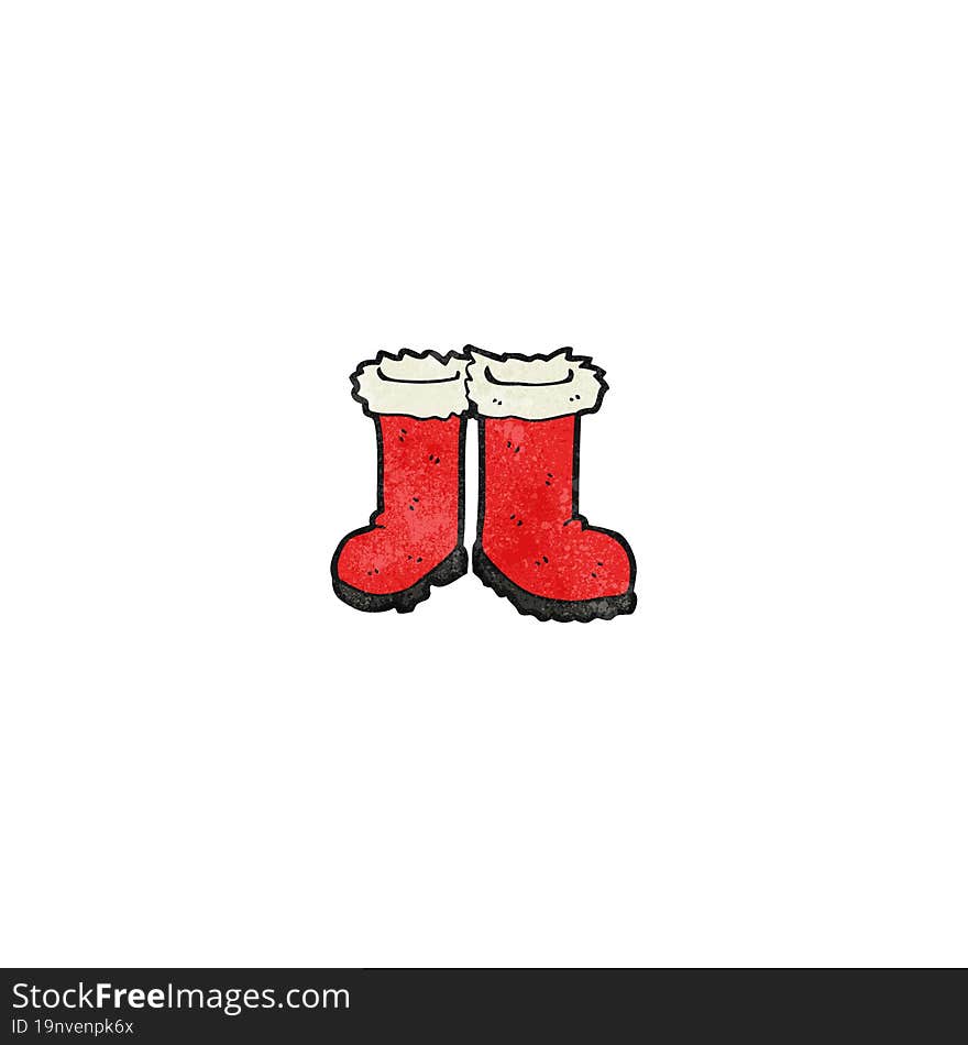 Cartoon Santa Claus Boots