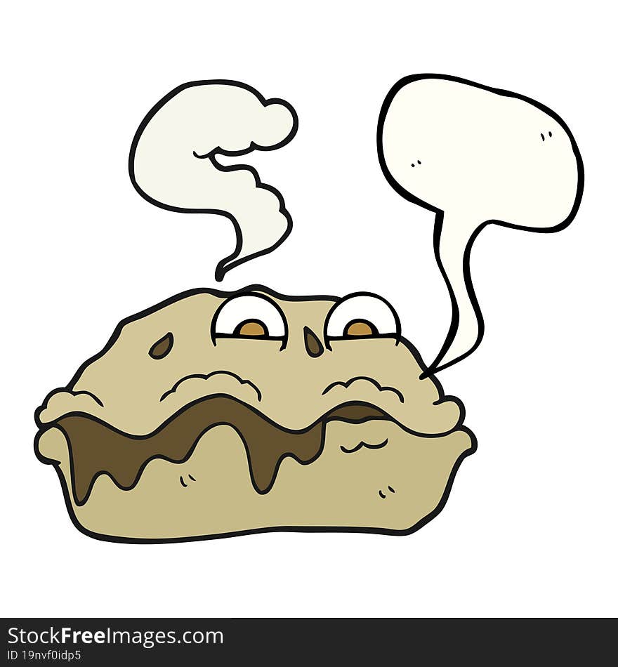 Speech Bubble Cartoon Hot Pie