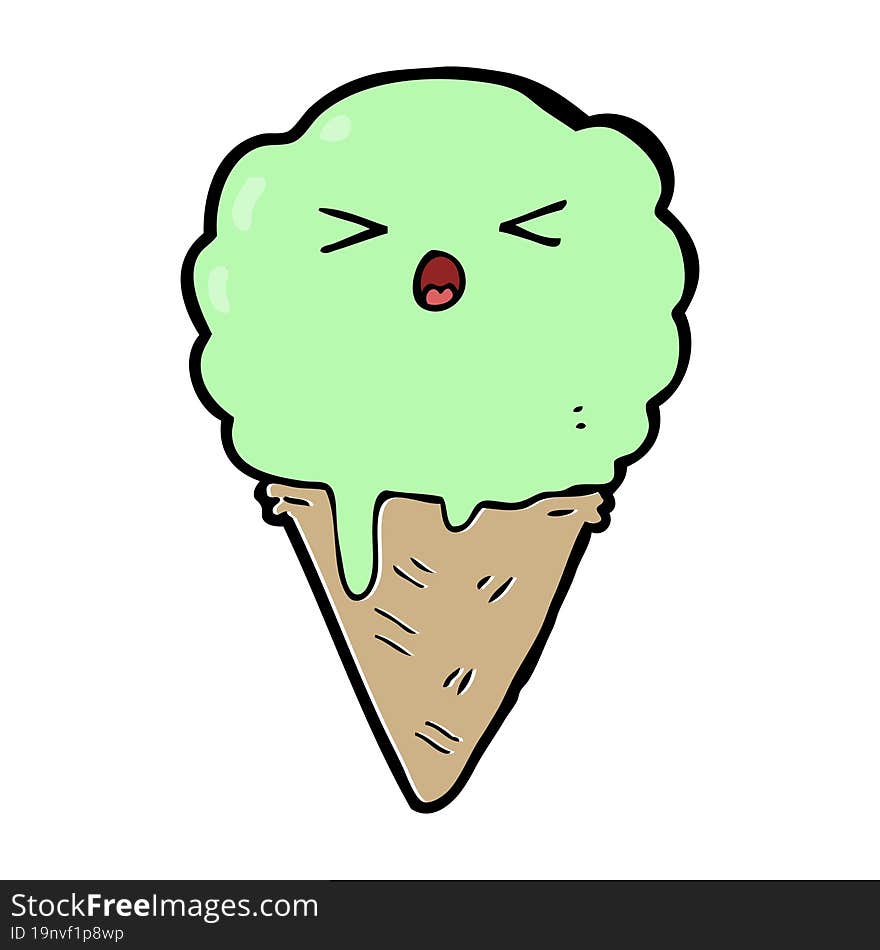 cartoon ice cream