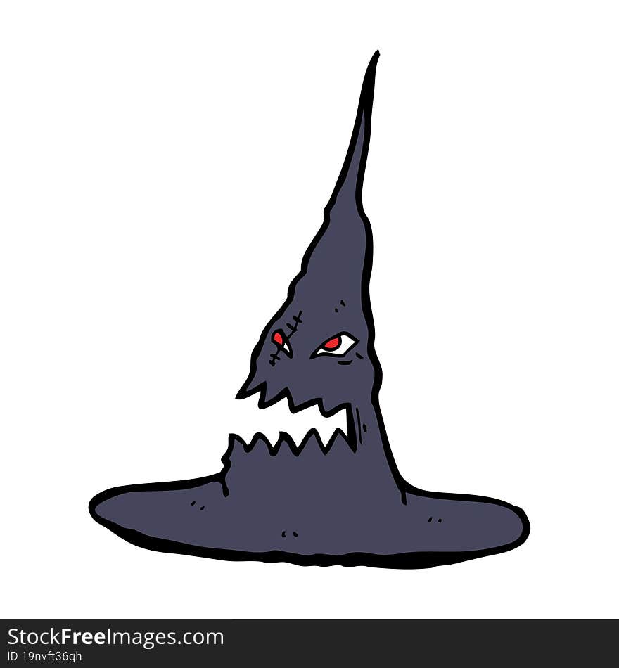 Cartoon Spooky Witches Hat