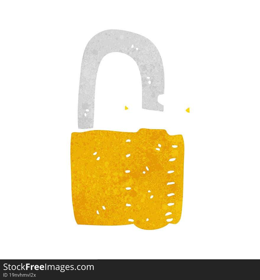 cartoon padlock