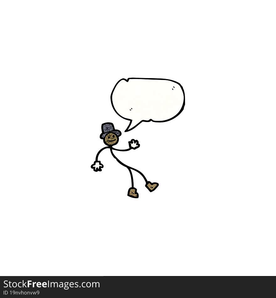 Cartoon Stick Man Dancing