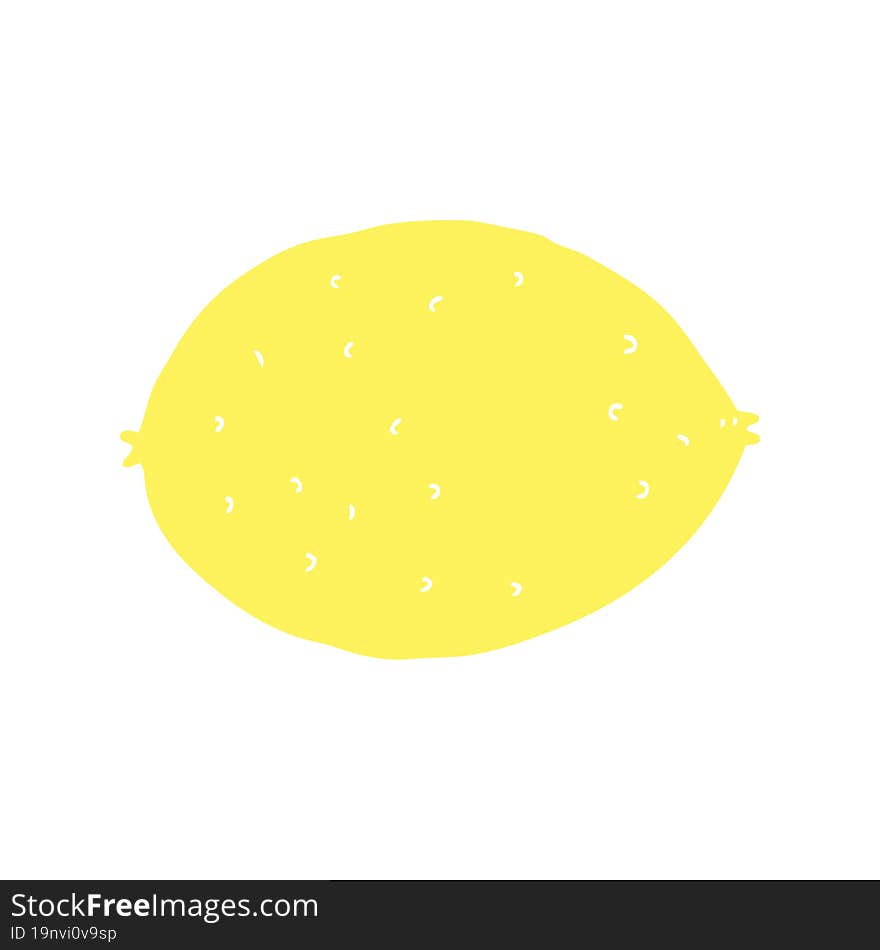 flat color style cartoon lemon