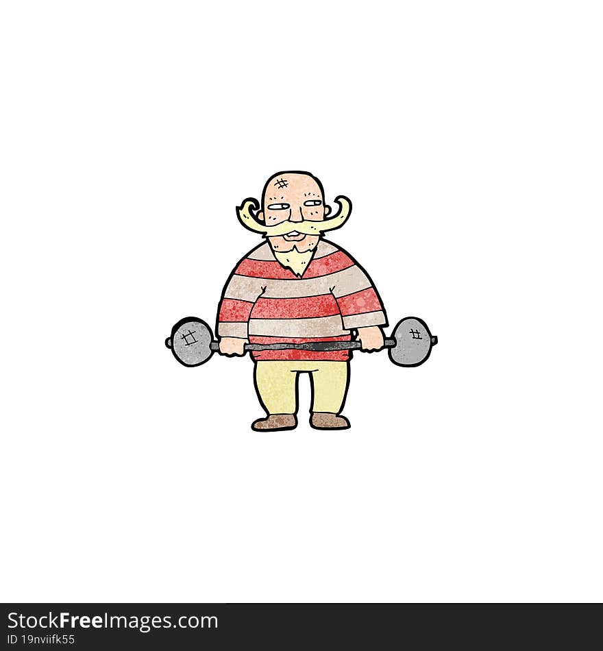 cartoon circus strongman