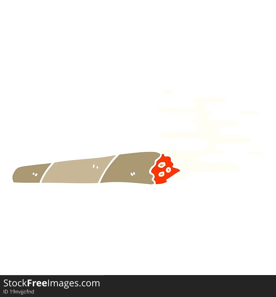 flat color illustration cartoon of a joint